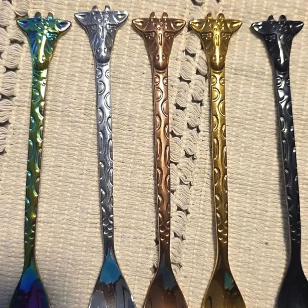Giraffe Handle Spoon Set - Multicolor